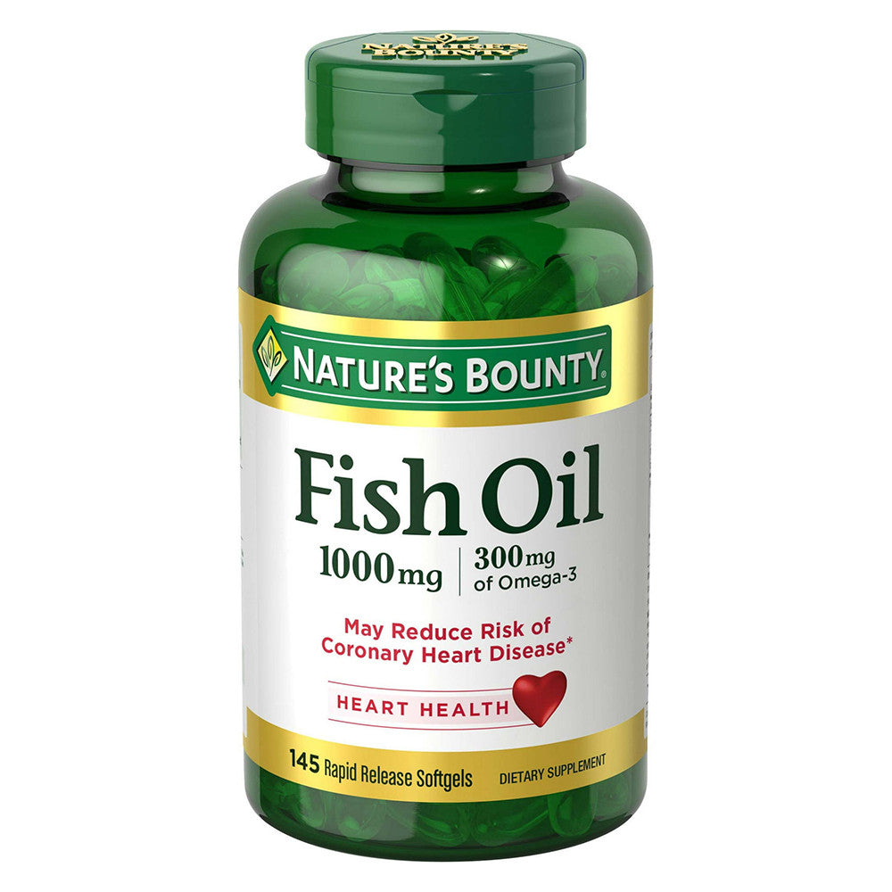 Nature's Bounty Fish Oil With Omega 3 1000 Mg Softgels, 145 Ea